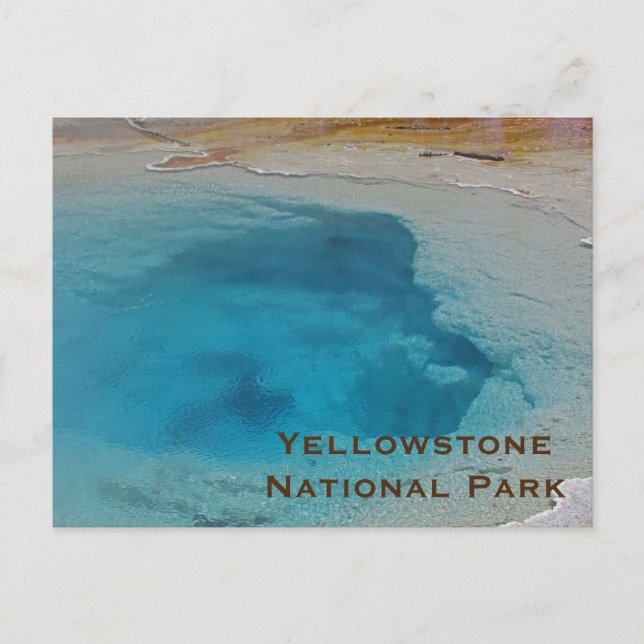 Postal Yellowstone Stunning Blue Pool Photo National Park (Anverso)