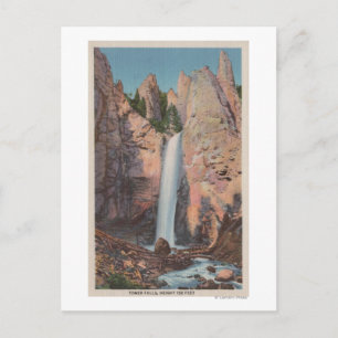 Postal Yellowstone, WYVview of Tower Falls
