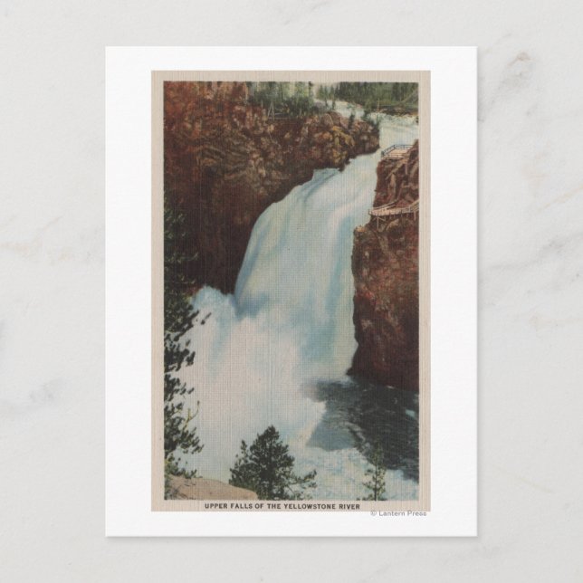 Postal Yellowstone, WYVview of Yellowstone River Falls (Anverso)