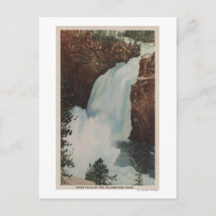 Postal Yellowstone, WYVview of Yellowstone River Falls
