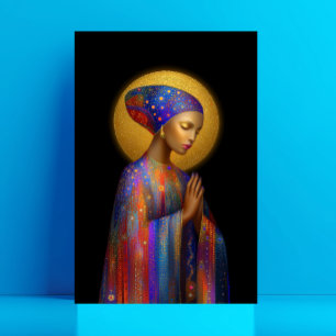 Postal Yemaya Diosa de Protección del Amor Retrato de Cur