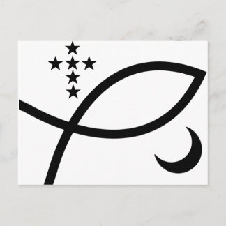 Postal Yemaya Veve en negro