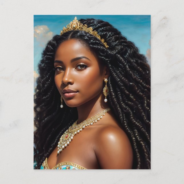 Postal Yemaya Water Goddess Orisha Art (Anverso)