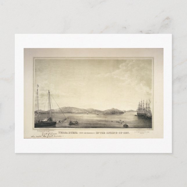 Postal Yerba Buena (ahora San Francisco) Primavera 1837 (Anverso)