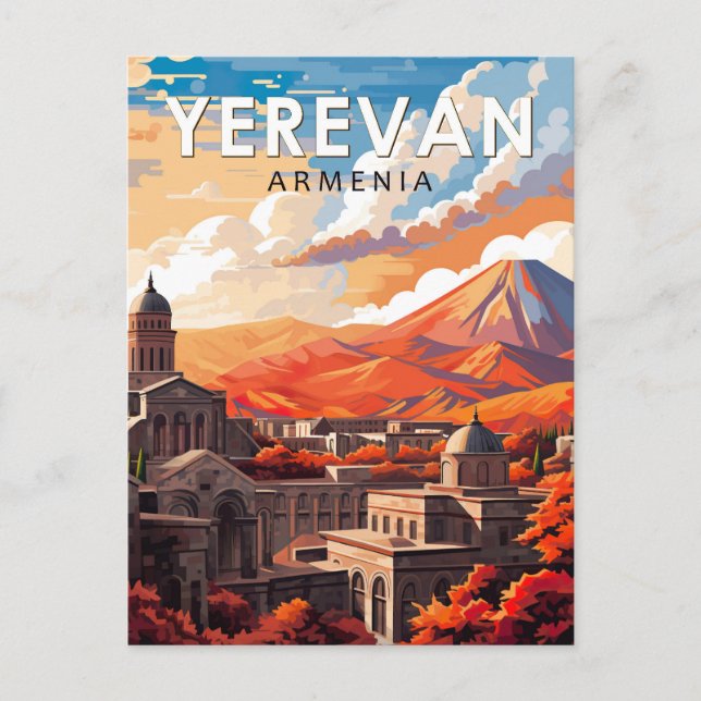 Postal Yerevan Armenia Viaje de arte (Anverso)