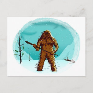 Postal Yeti Bigfoot Big Foot Regalos Postcard