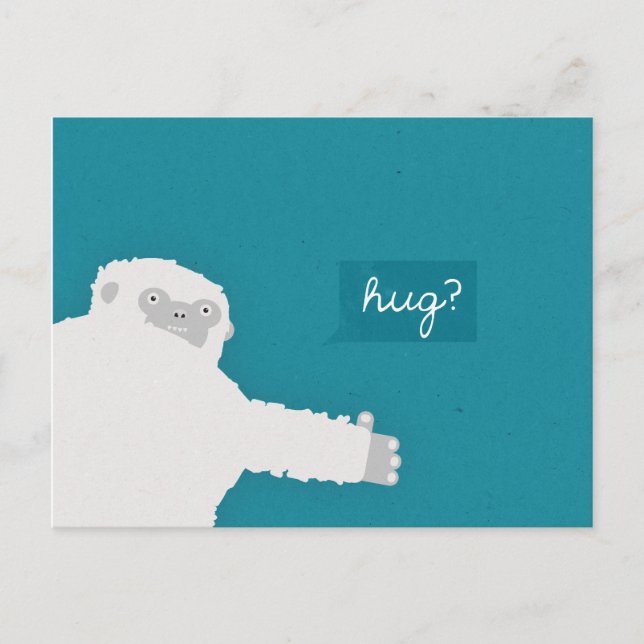 Postal Yeti Hug (Anverso)