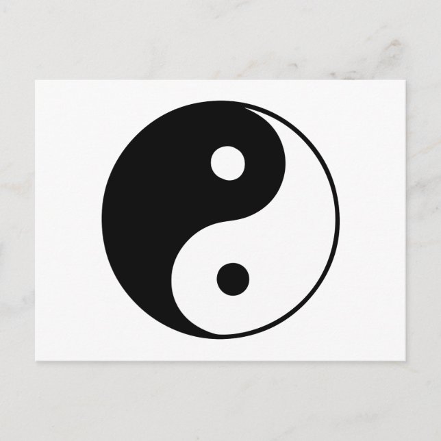 Postal Yin clásico Yang (Anverso)