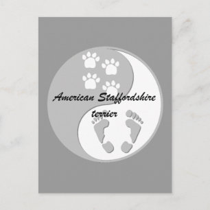 Postal yin yang american staffordshire terrier
