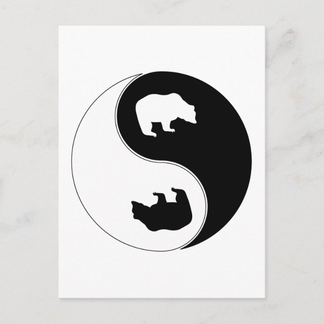 Postal Yin Yang Bear (Anverso)