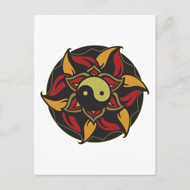 Postal Yin Yang Blooming Lotus (Anverso)