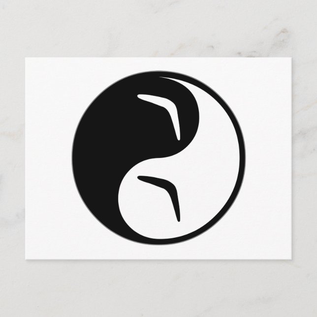 Postal Yin Yang Boomerang (Anverso)