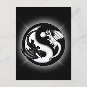 Postal Yin Yang Dragons