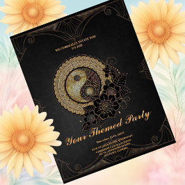 Postal Yin yang el símbolo que representa el equilibrio