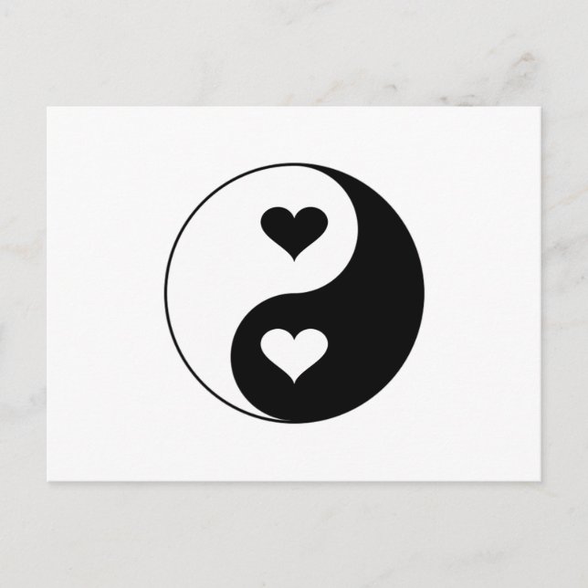 Postal Yin Yang Hearts (Anverso)