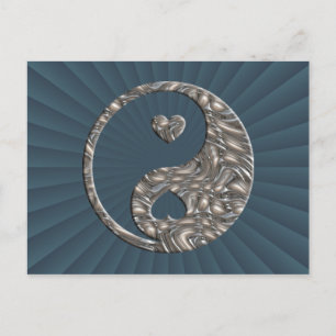 Postal Yin & Yang / Hearts SILVER