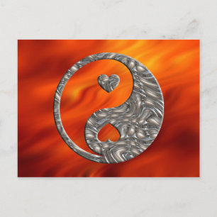 Postal Yin & Yang / Hearts SILVER