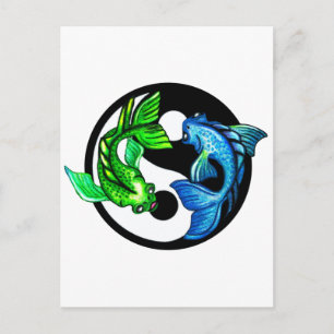 Postal Yin-Yang Koi Design
