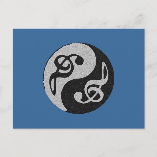 Postal yin yang music clave note (Anverso)