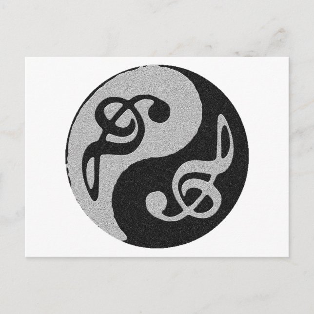 Postal yin yang music clave note (Anverso)
