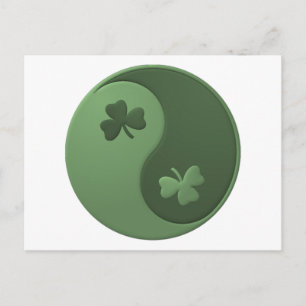 Postal Yin Yang Shamrocks