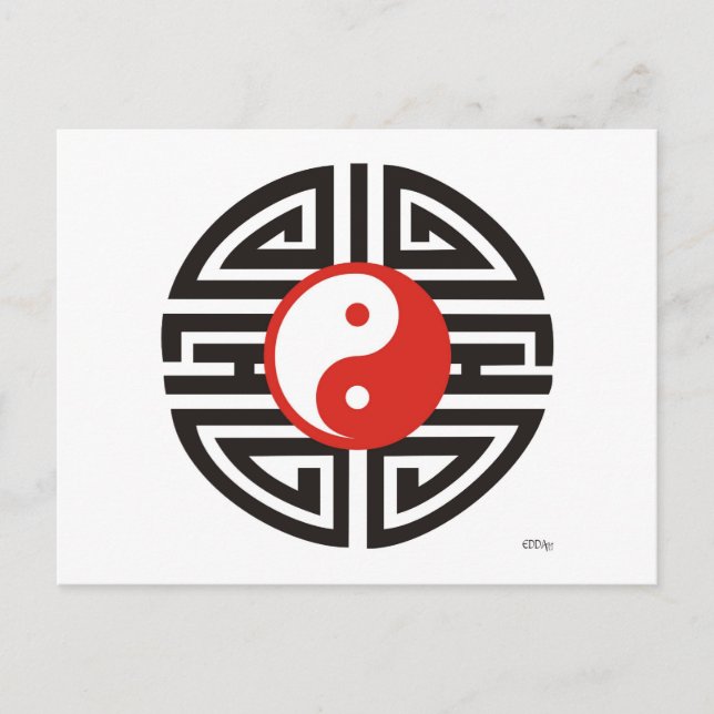 Postal Yin Yang Tattoo (Anverso)