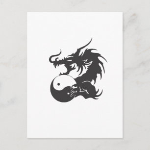 Postal Ying Yang Dragon