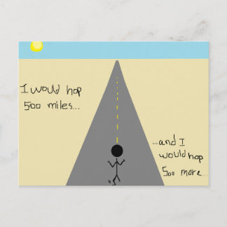 Postal Yo aguanto 500 millas...