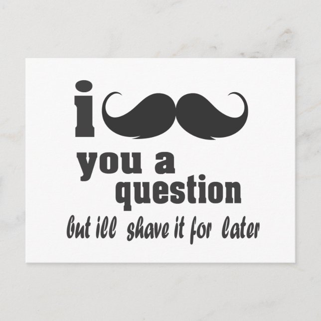 Postal yo bigote una pregunta (Anverso)