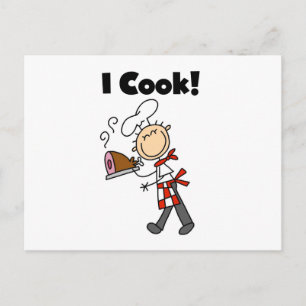 Postal Yo cocino - Chef masculino
