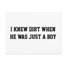 Yo conocía la suciedad cuando era solo un niño