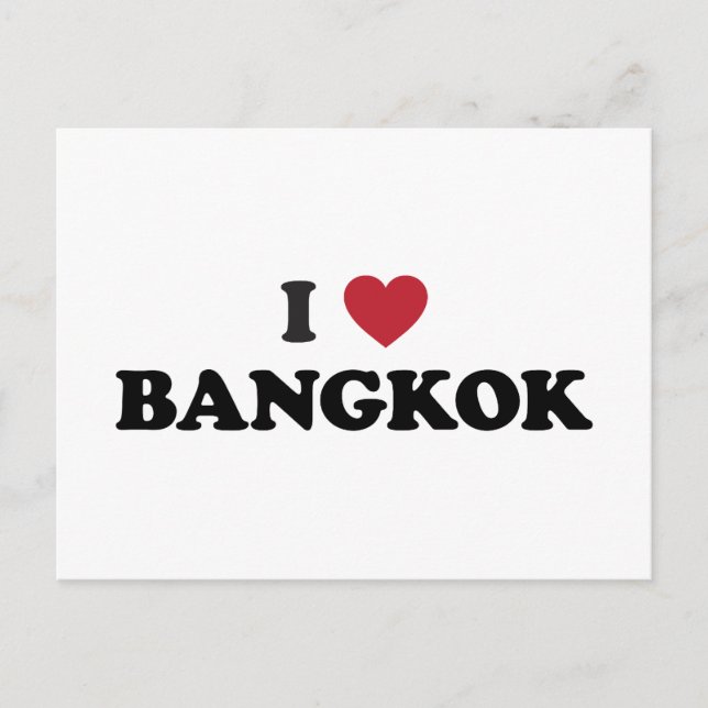 Postal Yo corazón Bangkok Tailandia (Anverso)