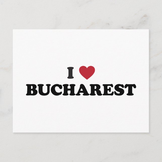 Postal Yo corazón Bucarest Rumania (Anverso)