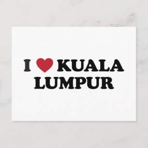 Postal Yo corazón Kuala Lumpur Malasia