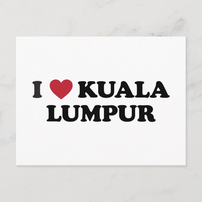 Postal Yo corazón Kuala Lumpur Malasia (Anverso)
