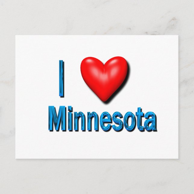 Postal Yo corazón Minnesota (Anverso)