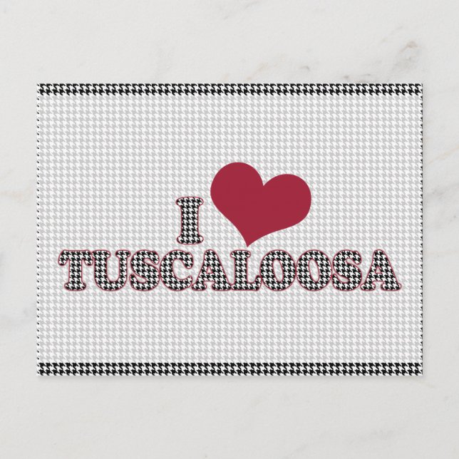 Postal Yo (corazón) Tuscaloosa (Alabama) Apoyo la Causa (Anverso)