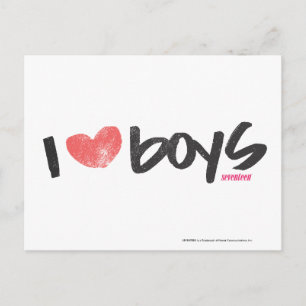 Postal Yo los niños del corazón rosados