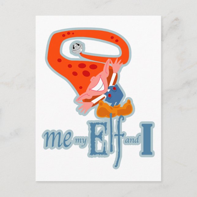 Postal Yo, mi elfo y yo (Anverso)
