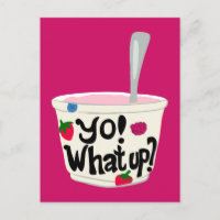 ¡Yo! ¿Qué Pasa? Cute griego Yogurt Cup Blank
