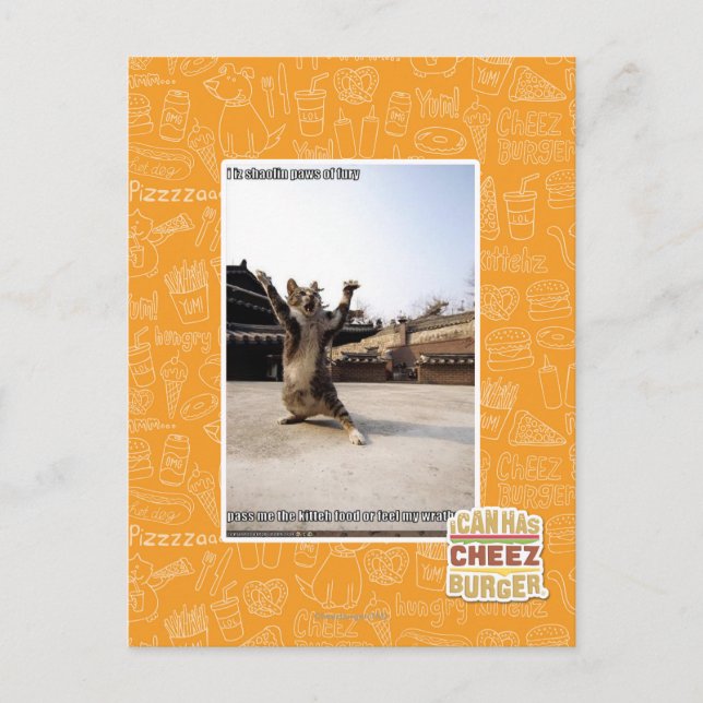 Postal Yo soy garras de caolín de furia (Anverso)