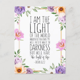 Postal Yo Soy La Luz Del Mundo, Juan 8:12