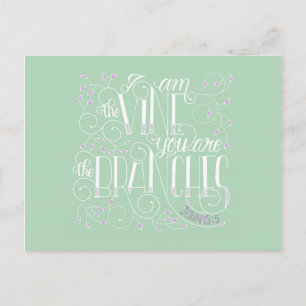 Postal Yo soy la vid. Vosotros sois las ramas.