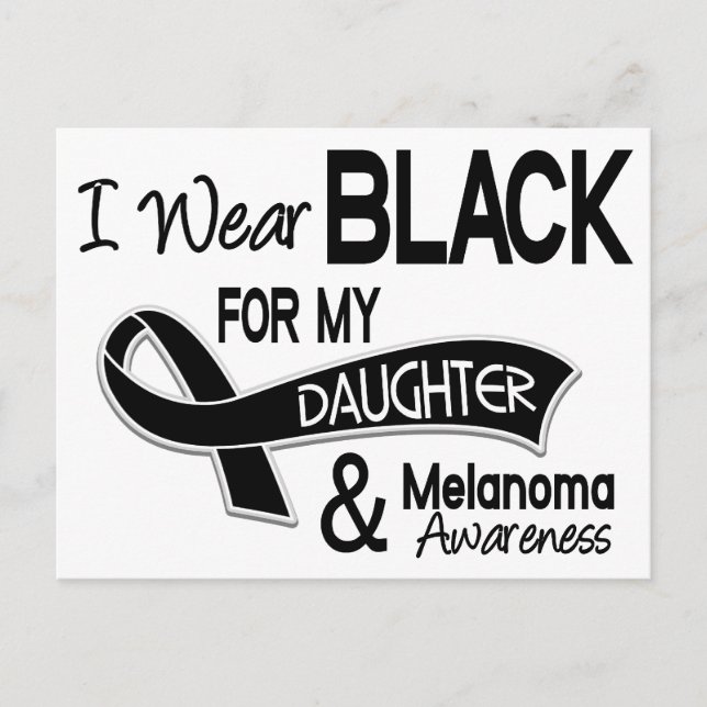 Postal Yo Uso Negro Para Mi Hija 42 Melanoma (Anverso)