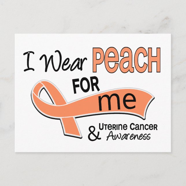 Postal Yo Uso Peach 42 Me Cáncer Uterino (Anverso)