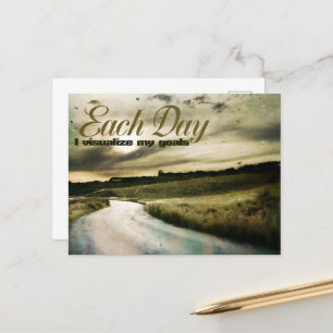 Postal "Yo visualizo mis objetivos" Motivación Afirmación