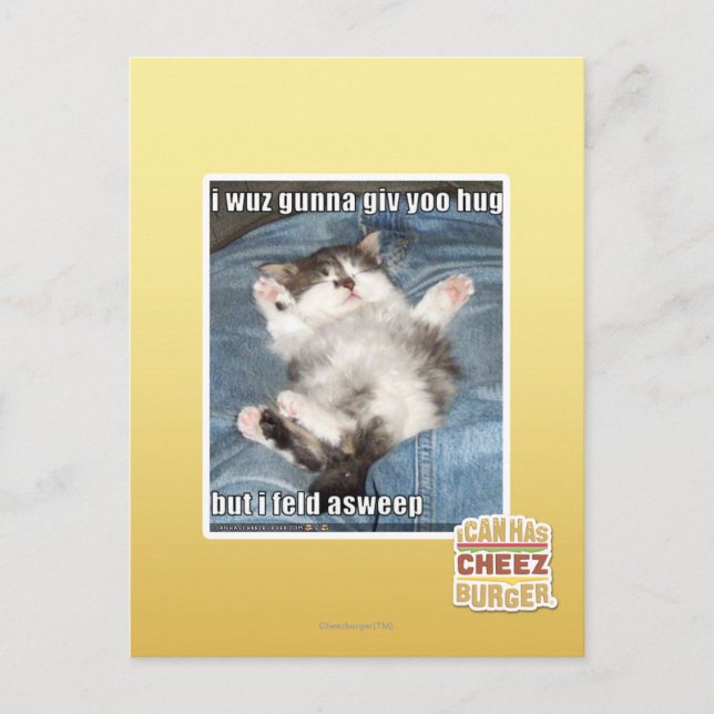 Postal Yo wuz gunna giv yoo abrazo (Anverso)