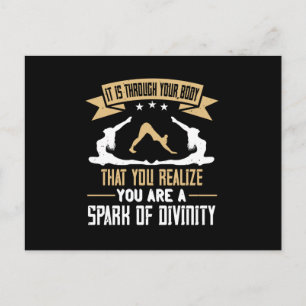 Postal Yoga A Través De Tu Cuerpo Eres Una Chispa De Divi