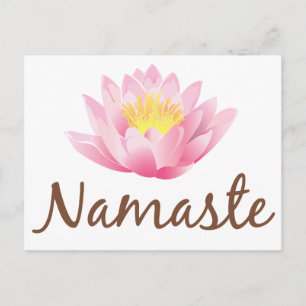 Postal Yoga de la flor de Namaste Lotus