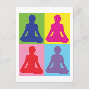 Postal Yoga de Lotus Pose multicolor